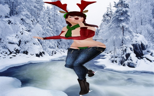 skating reindeer
